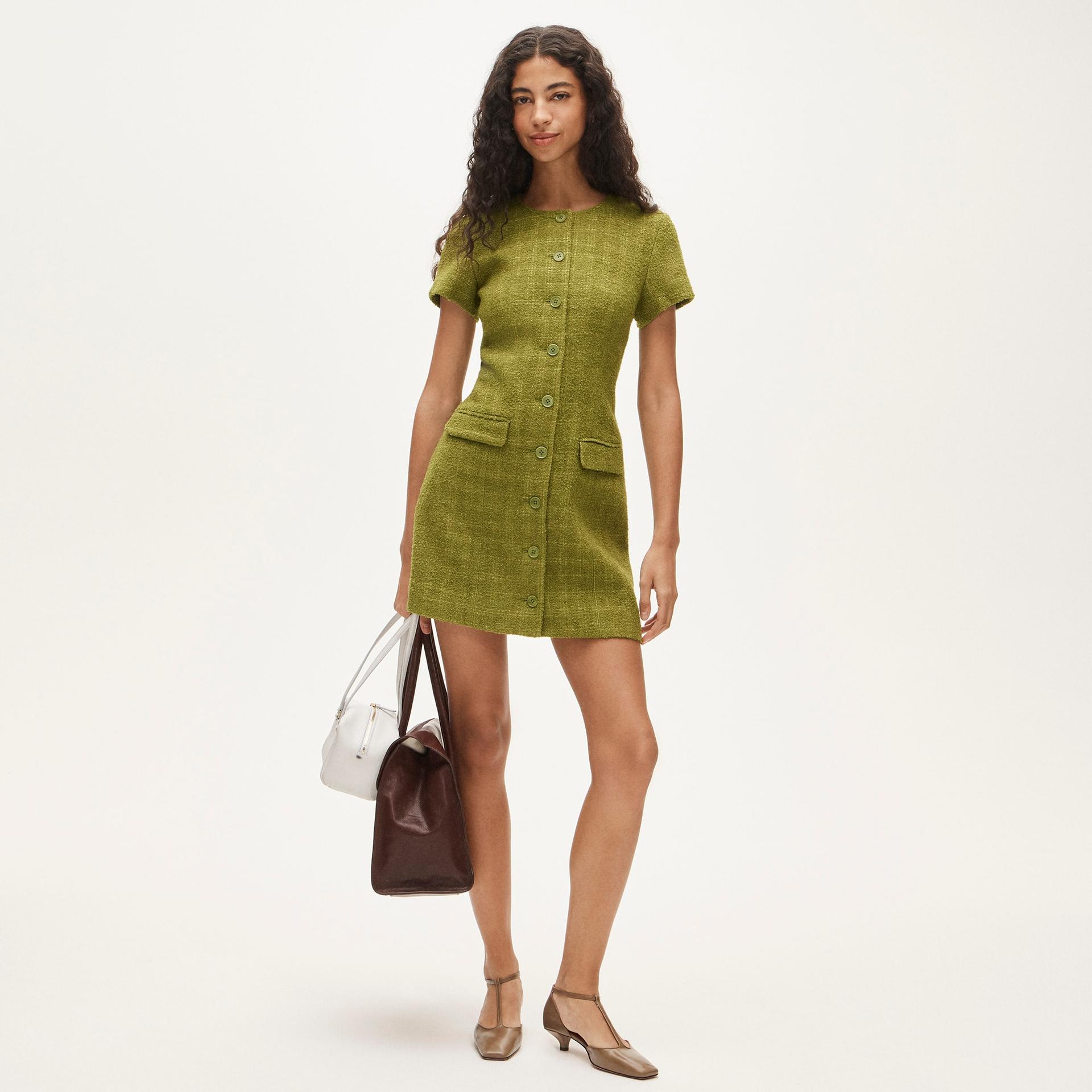 parc dress in boucl&eacute; tweed