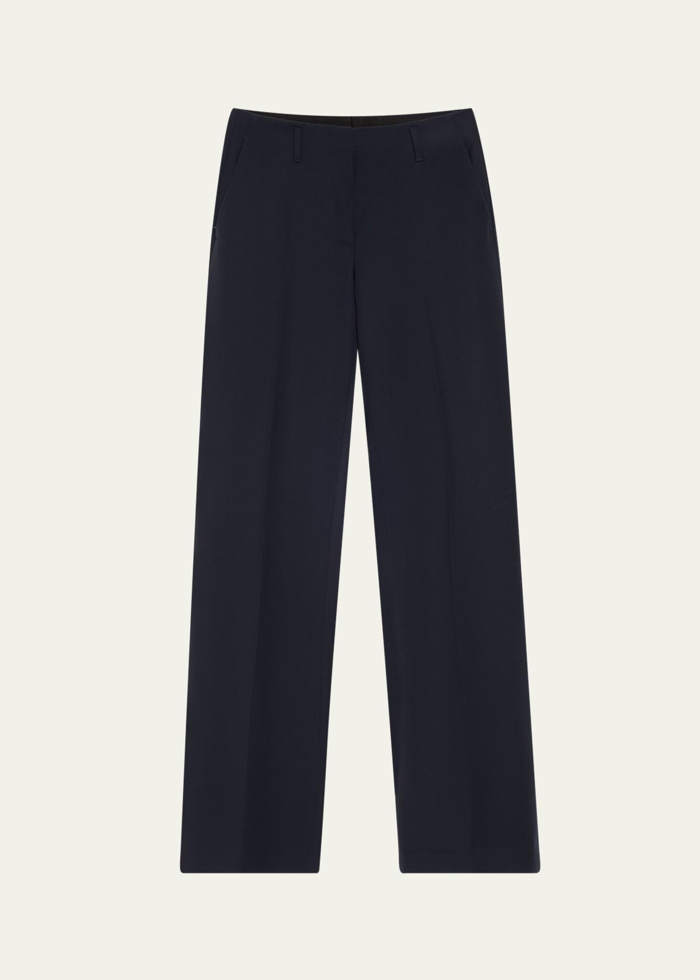 parchia bis straight leg wool pants