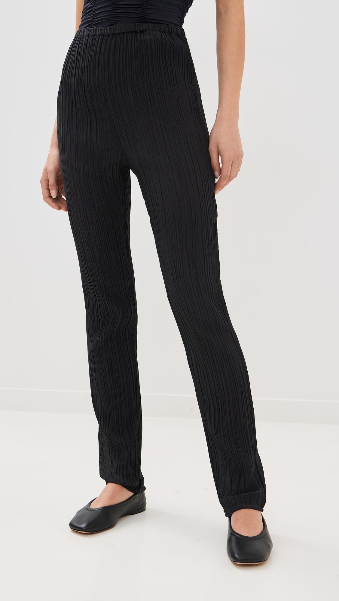 parchment textured trousers