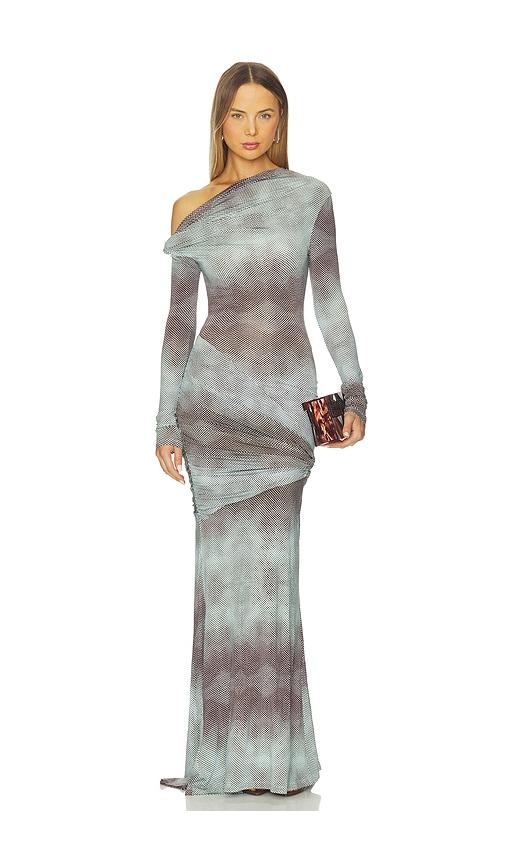 paris georgia derya gown in blue.