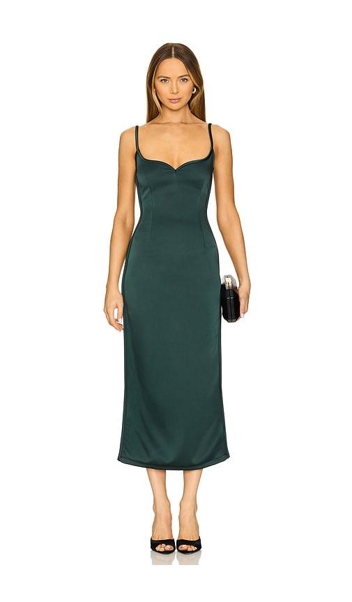 paris georgia heart dress in green.