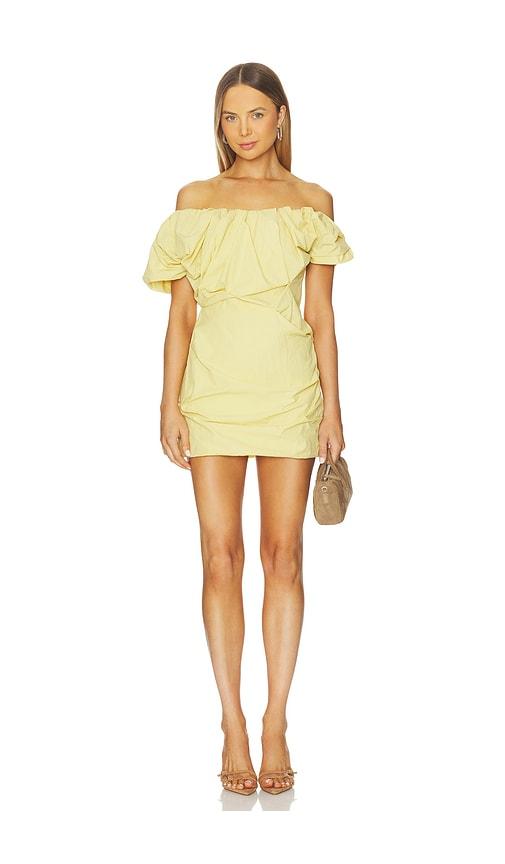 paris georgia rio mini dress in yellow.