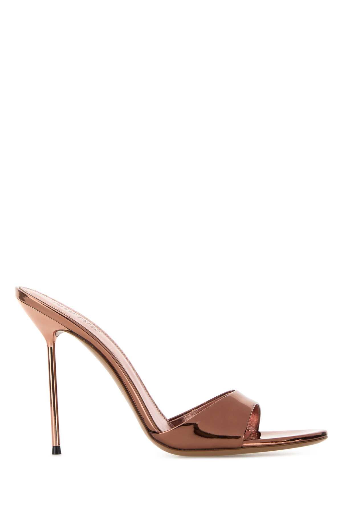 paris texas bronze leather lidia mules