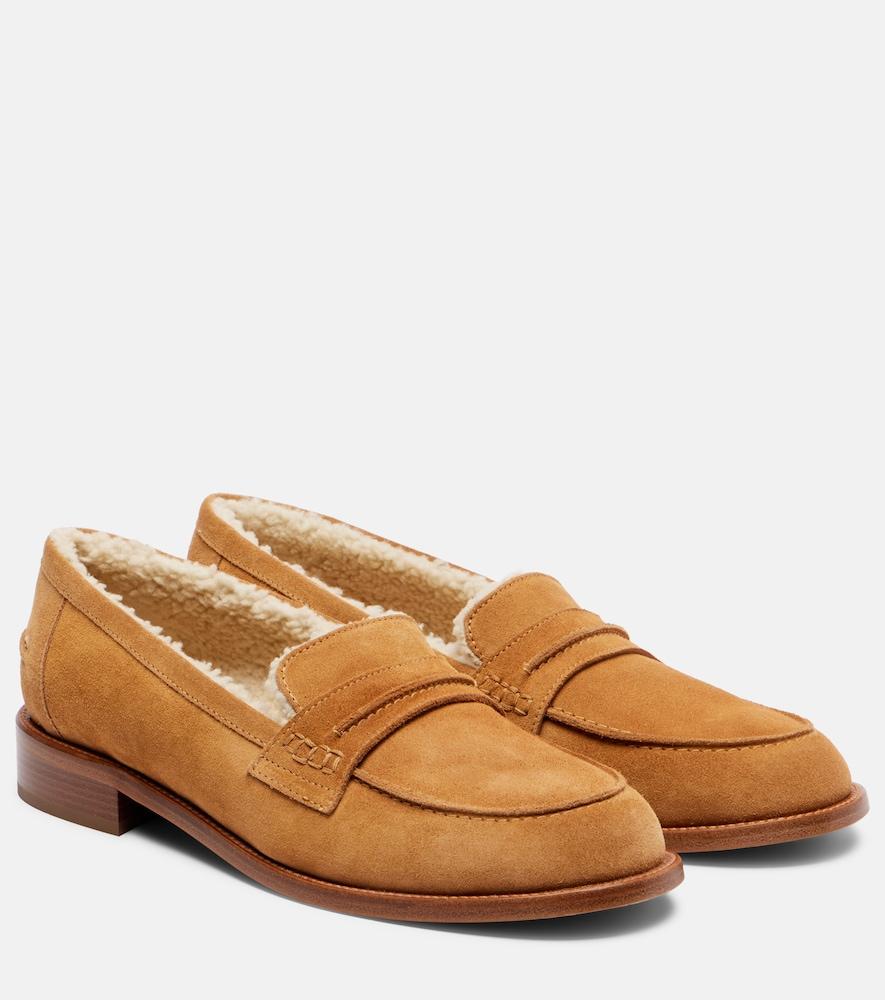 paris texas dylan suede penny loafers
