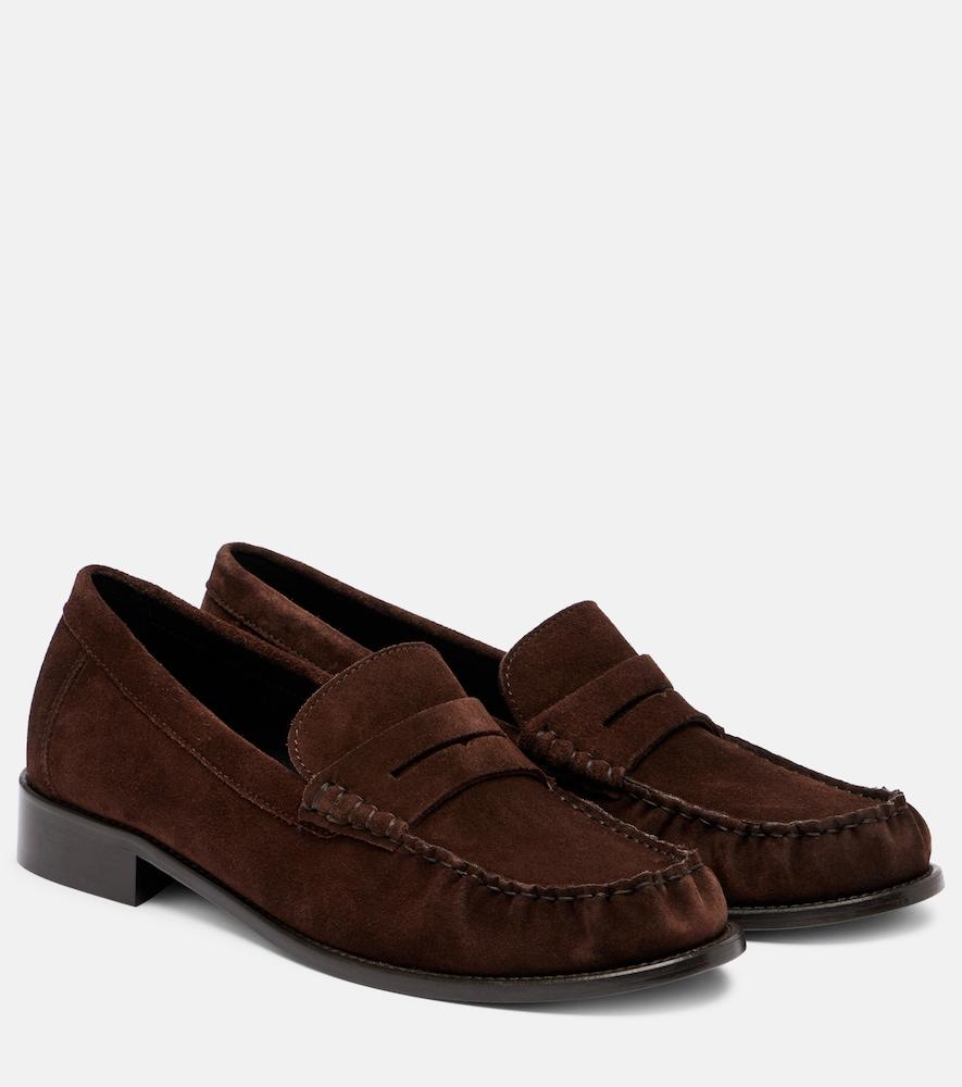 paris texas dylan suede penny loafers