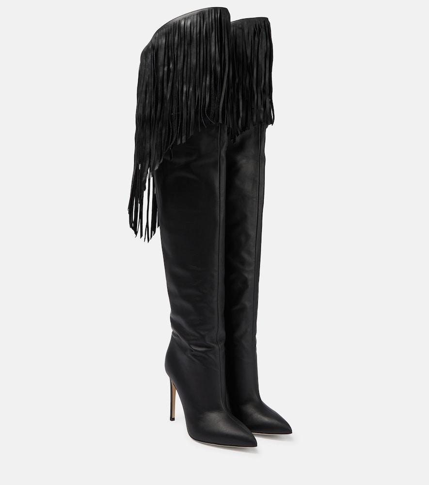 paris texas fringed leather over