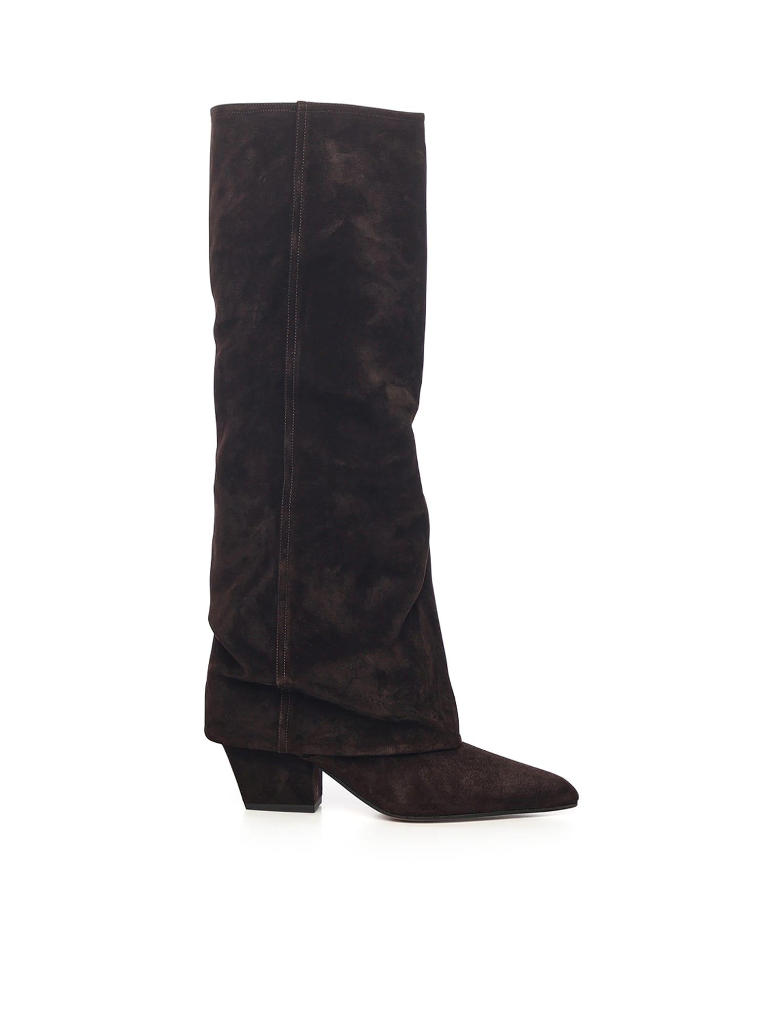 paris texas jane fold suede boots