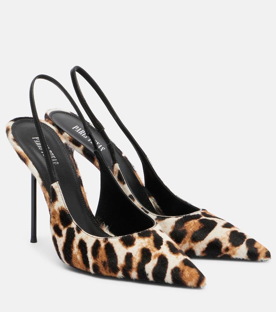 paris texas lidia 105 calf hair slingback pumps