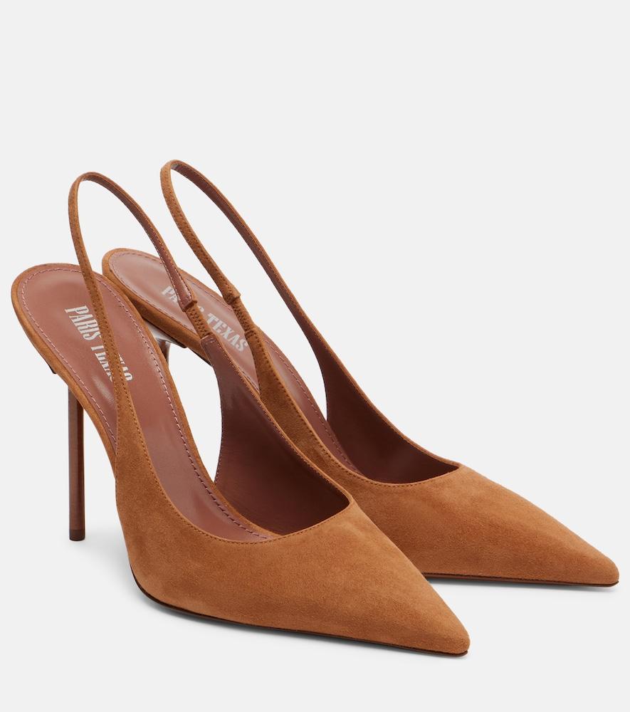 paris texas lidia 105 suede slingback pumps