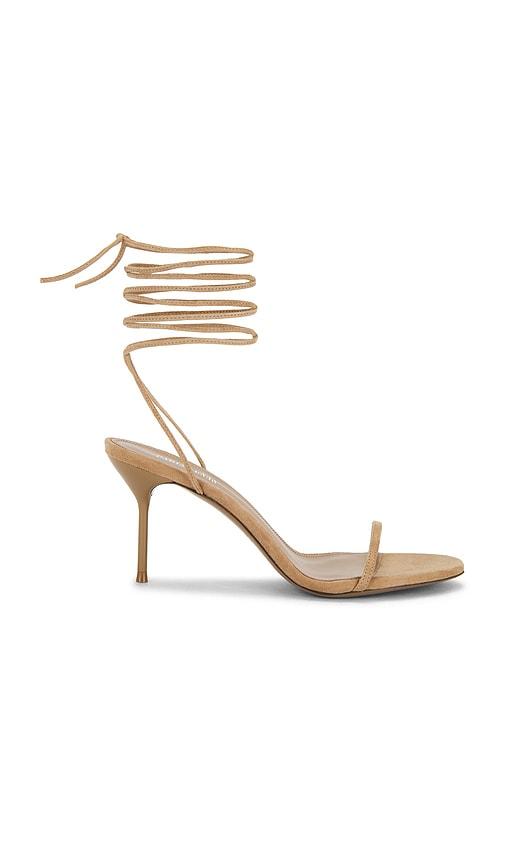 paris texas lidia lace up sandal 70 in beige. - size 37 (also in 38, 39)