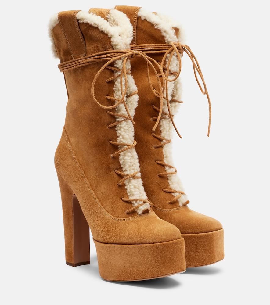paris texas malena 145 suede platform lace