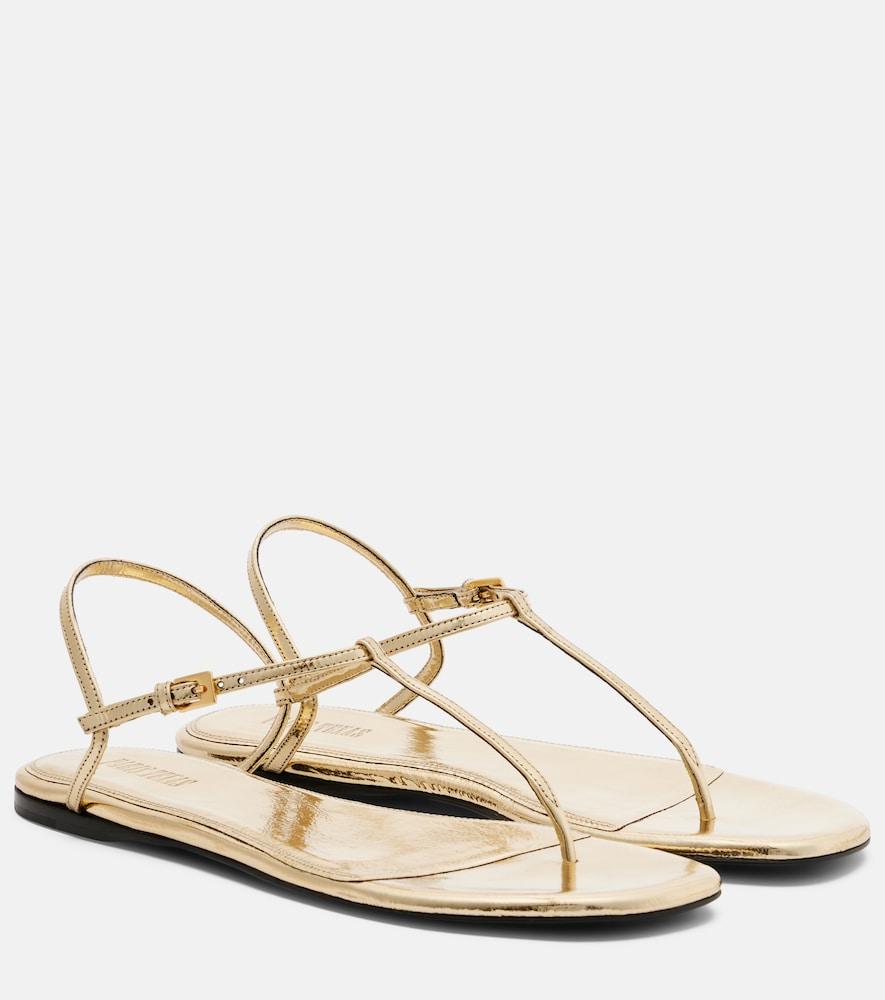 paris texas montecarlo metallic leather thong sandals