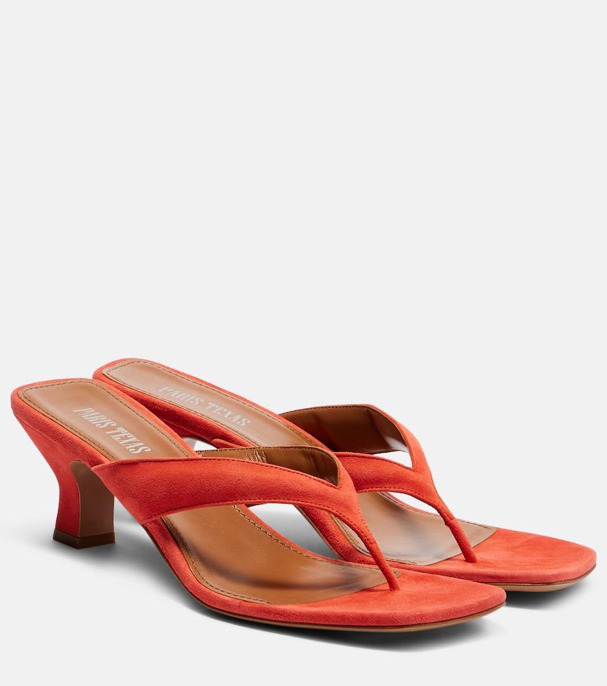 paris texas portofino 55 suede thong sandals