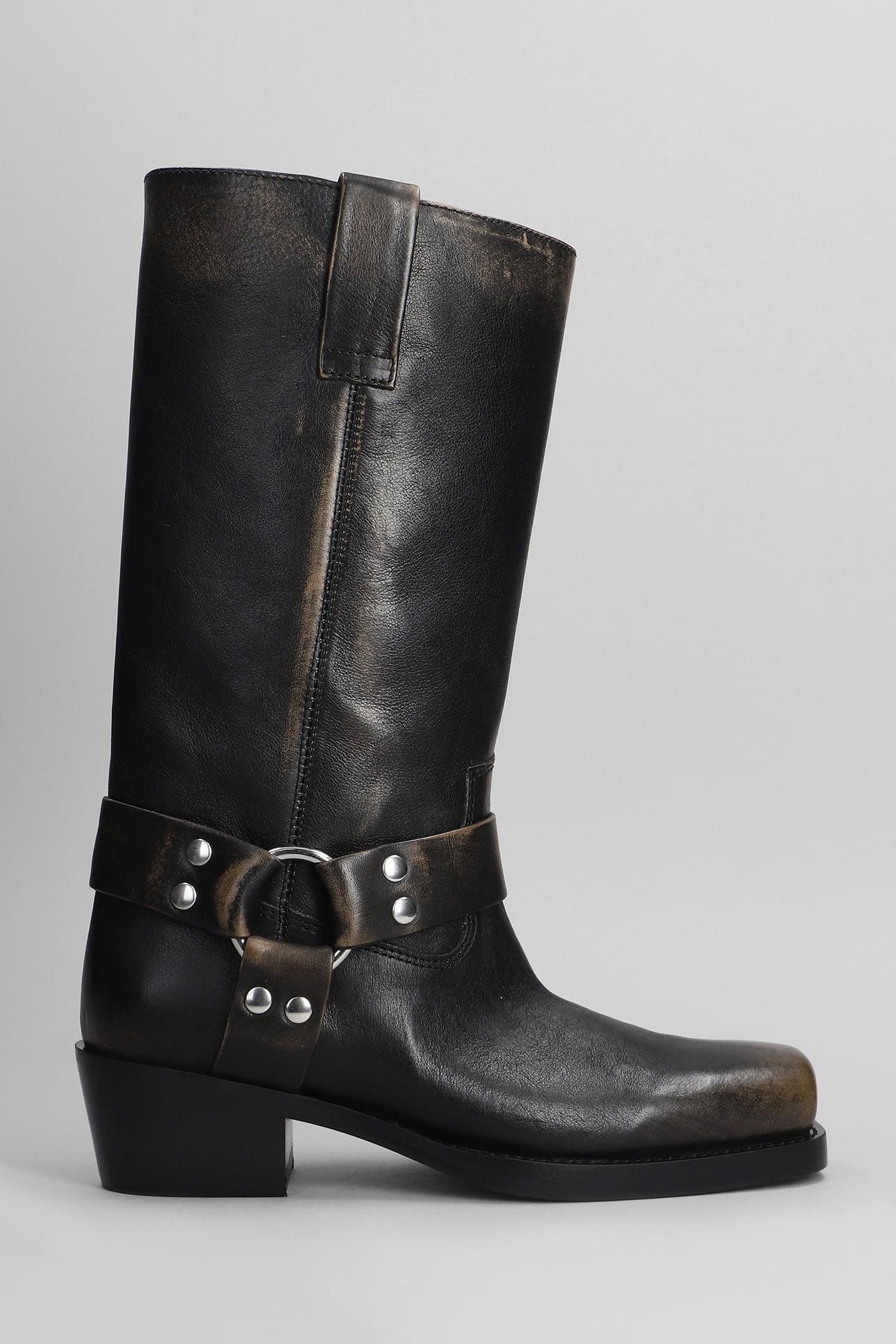 paris texas roxy boot texan boots in black leather