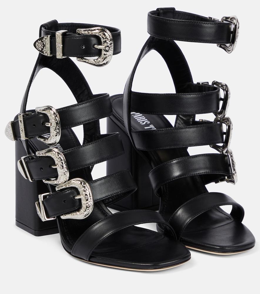 paris texas tessa buckle leather sandals