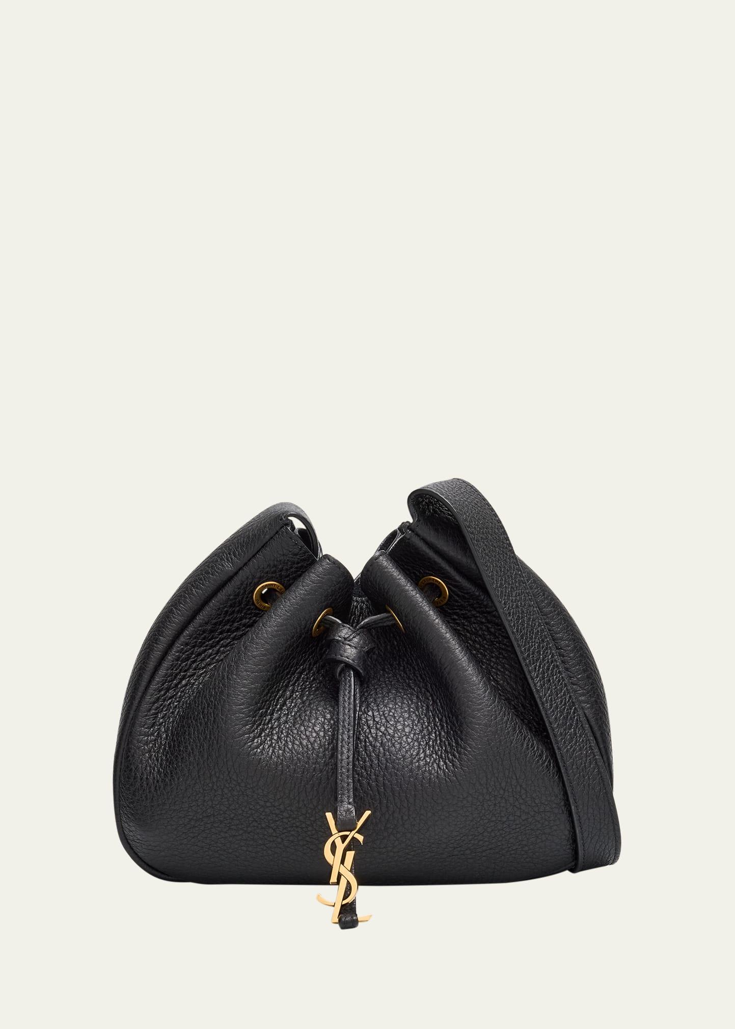 paris vii mini ysl hobo bag in grained leather