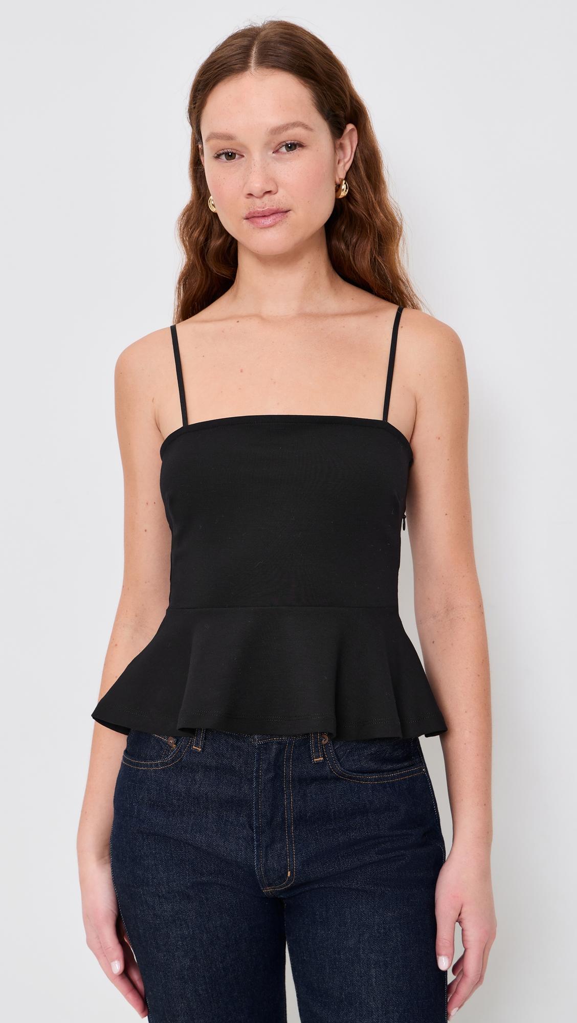 parisa sleeveless peplum top