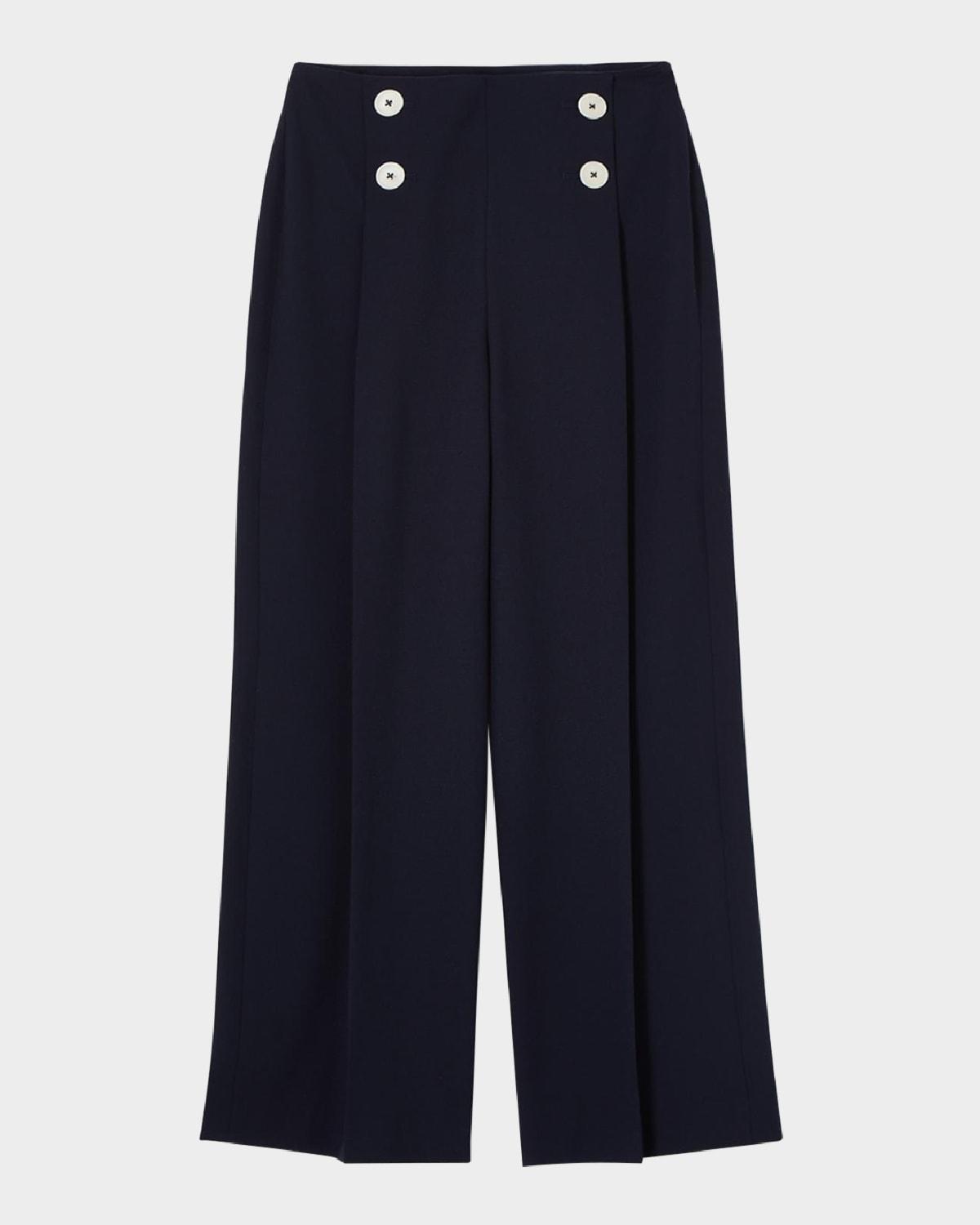 parker cropped wide-leg sailor trousers