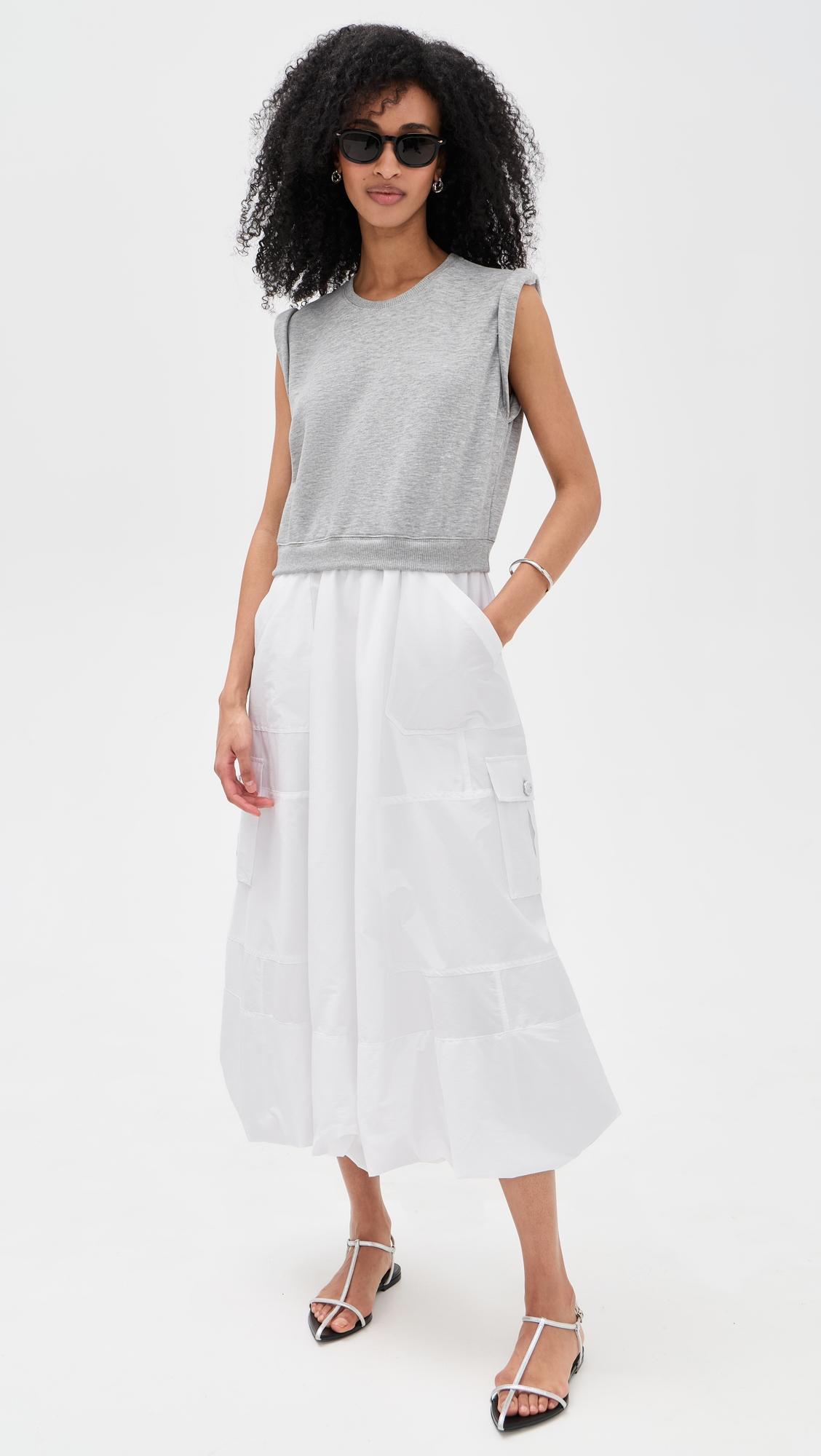 parker mixed media dress