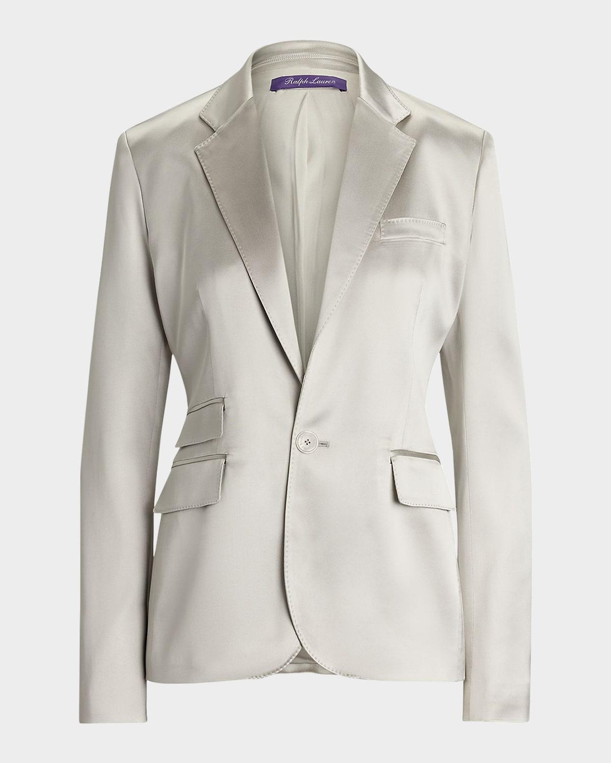 parker satin single-breasted jacket