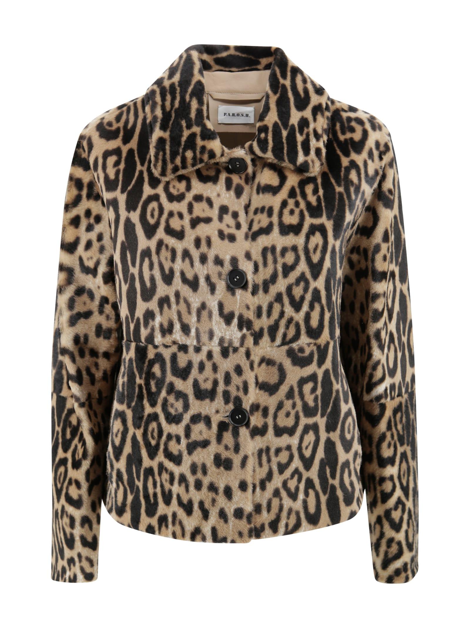 parosh animal print jacket