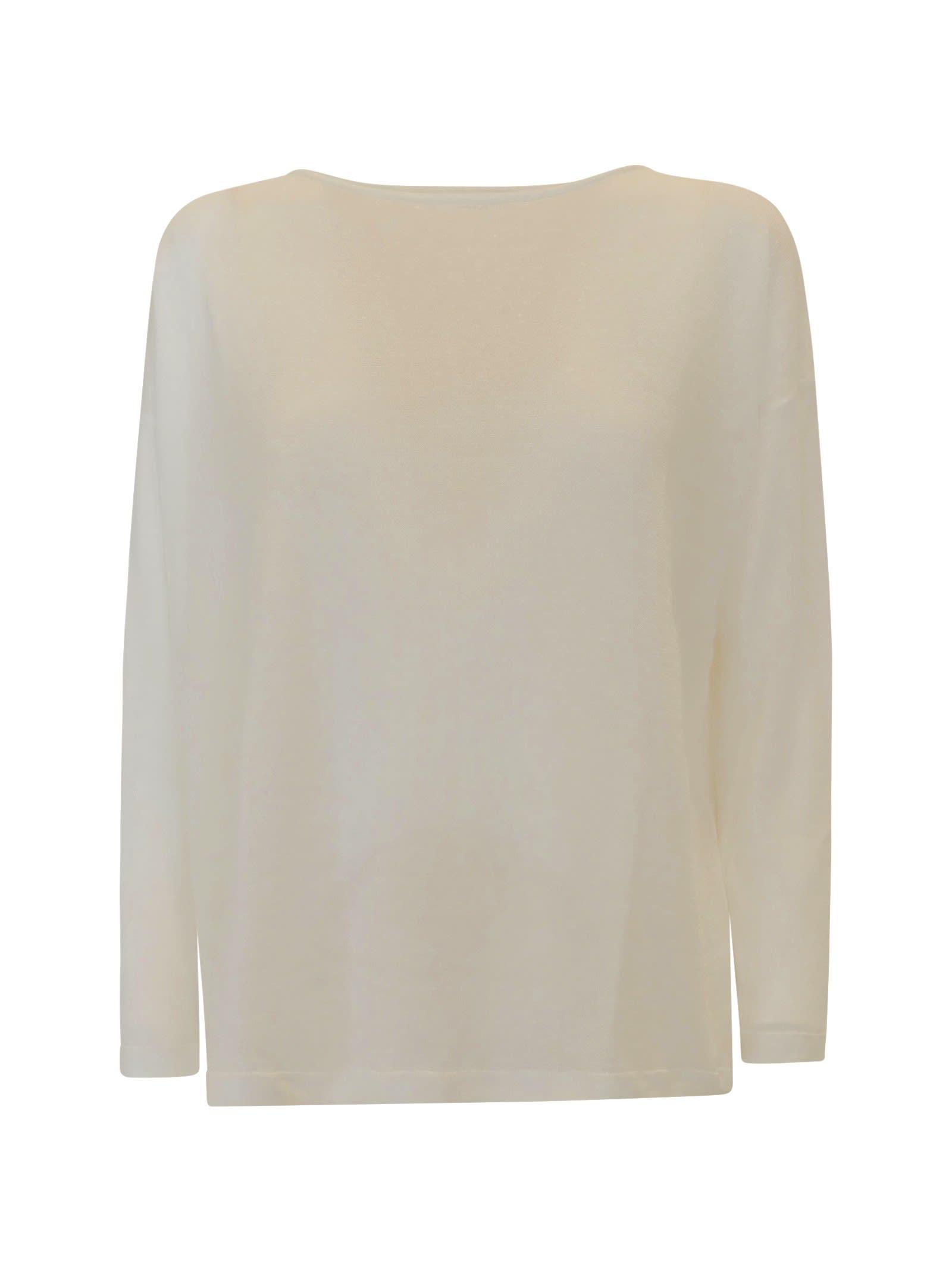 parosh babylon ivory linen/viscose sweater