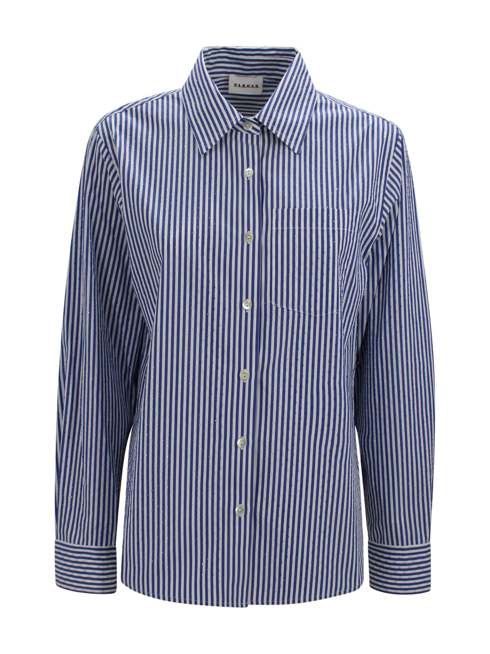 parosh cotton shirt with rhinestones