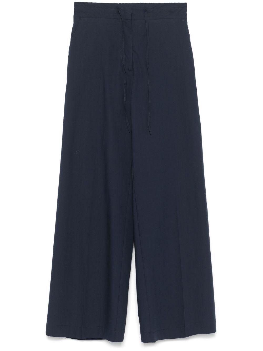 parosh cotton wide-leg trousers