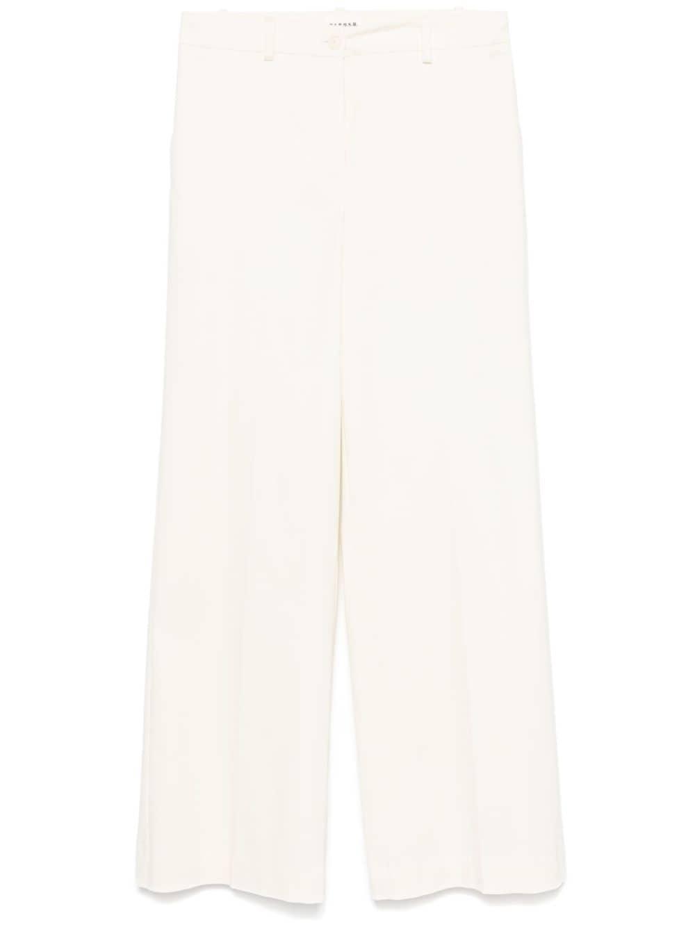 parosh crew cotton blend trousers
