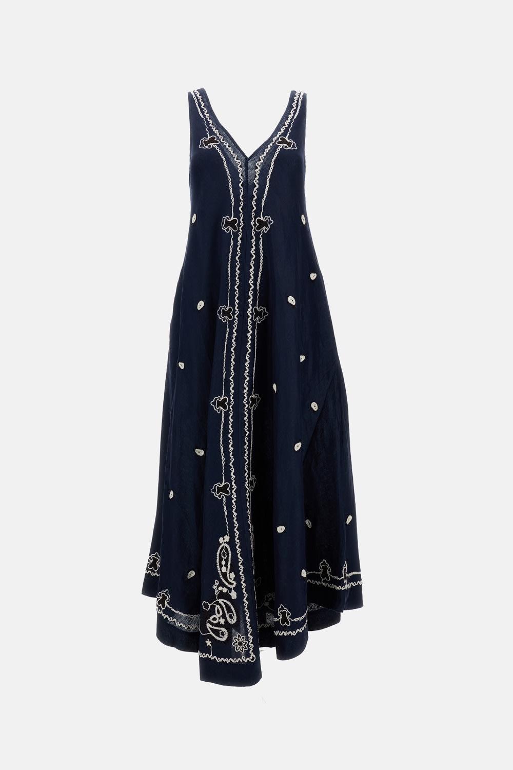 parosh embroidered dress