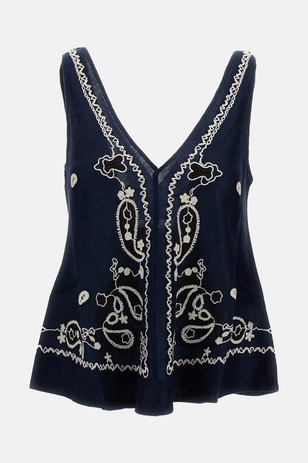 parosh embroidered top