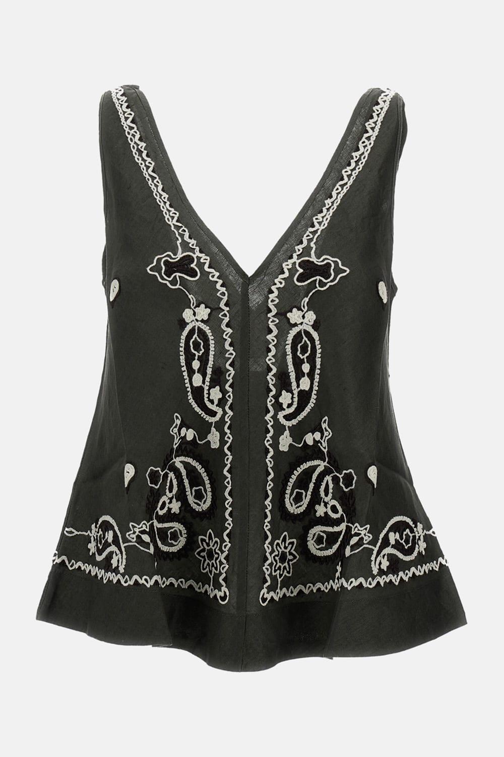 parosh embroidered top