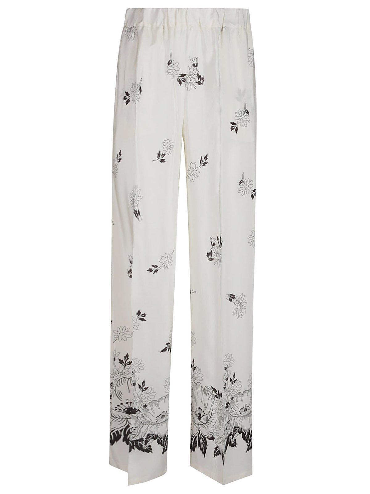 parosh floral wide leg pants
