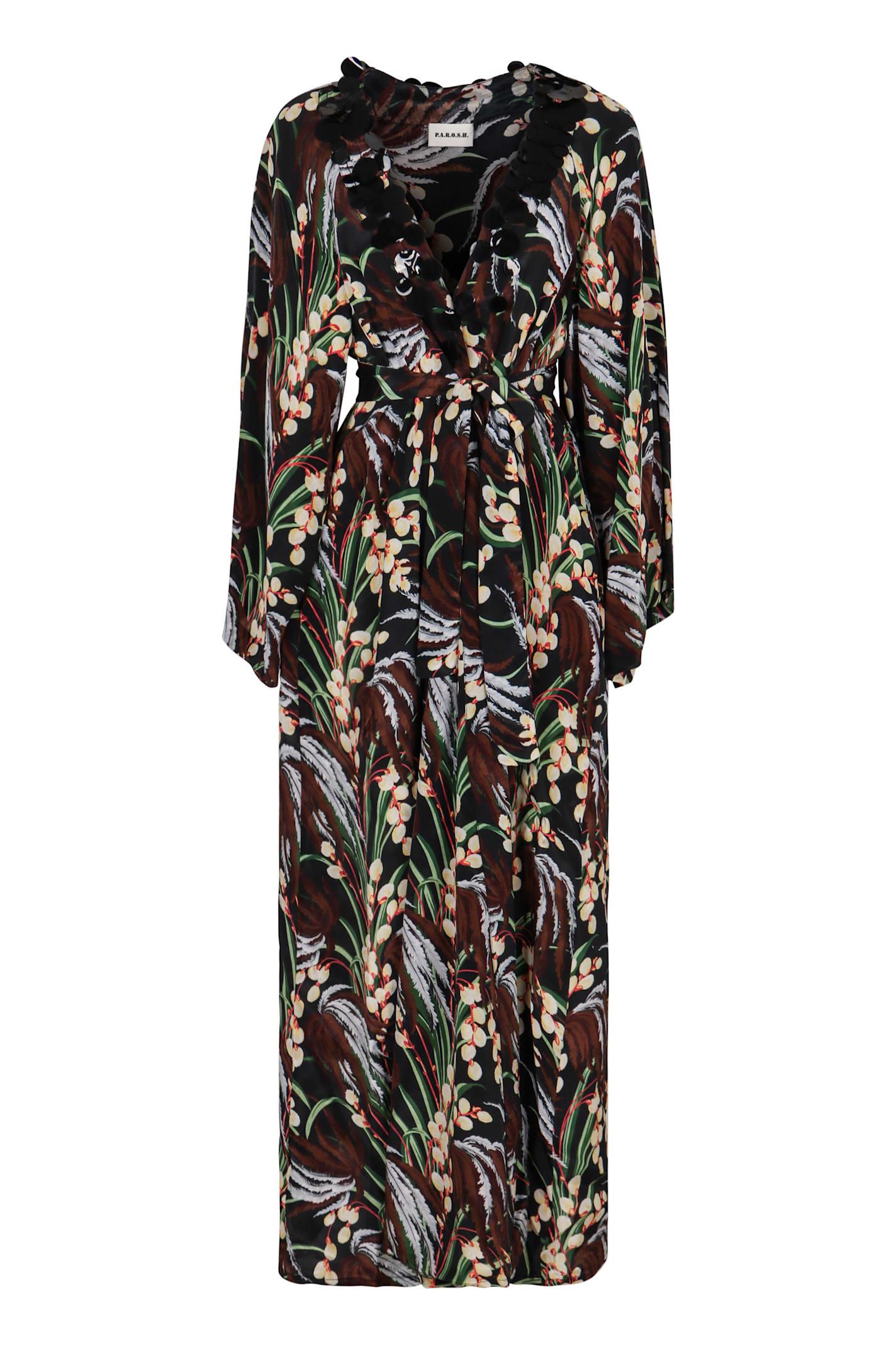parosh printed crepe dress