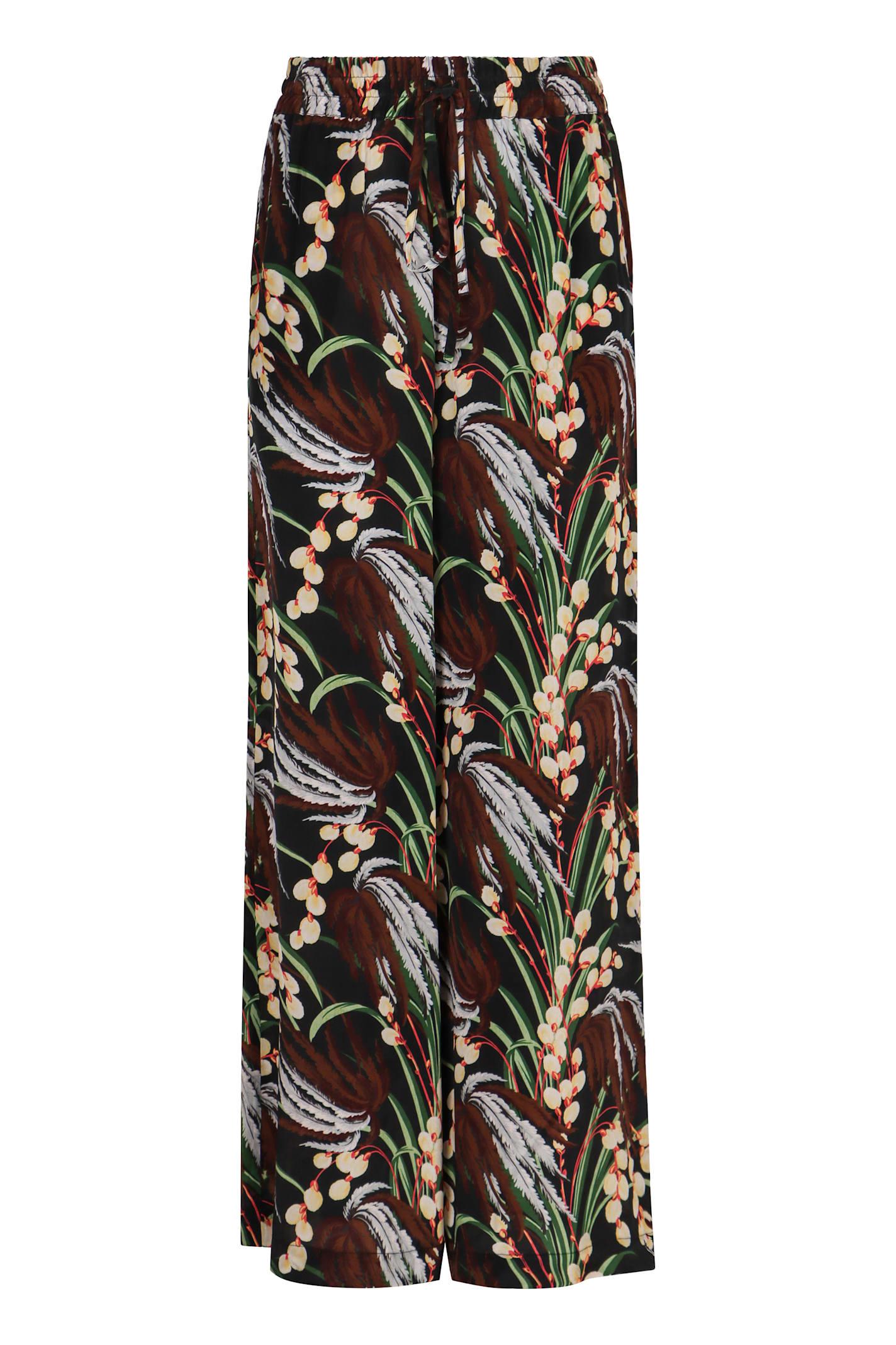parosh printed high-rise trousers