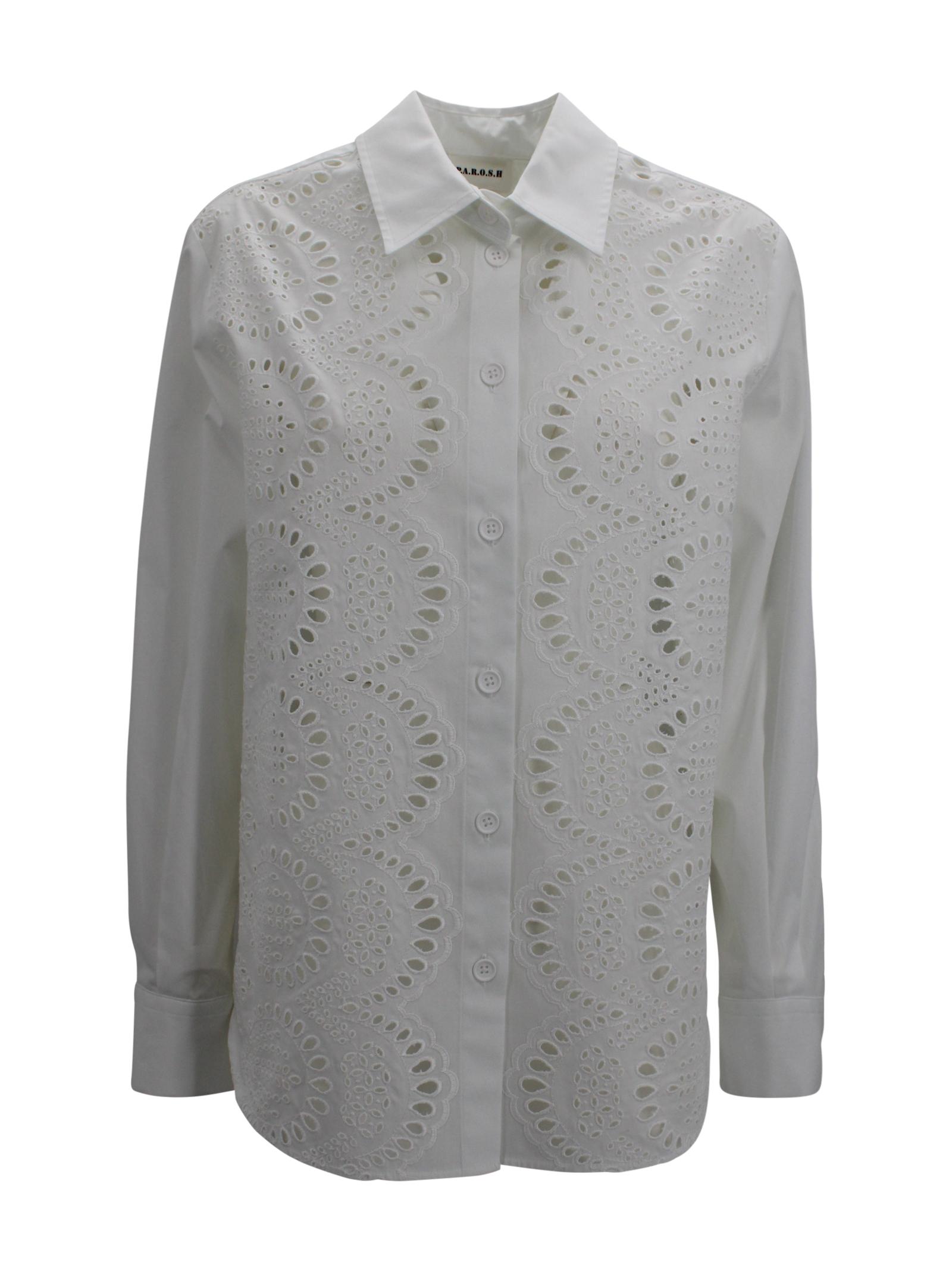 parosh shirts white cotton - women