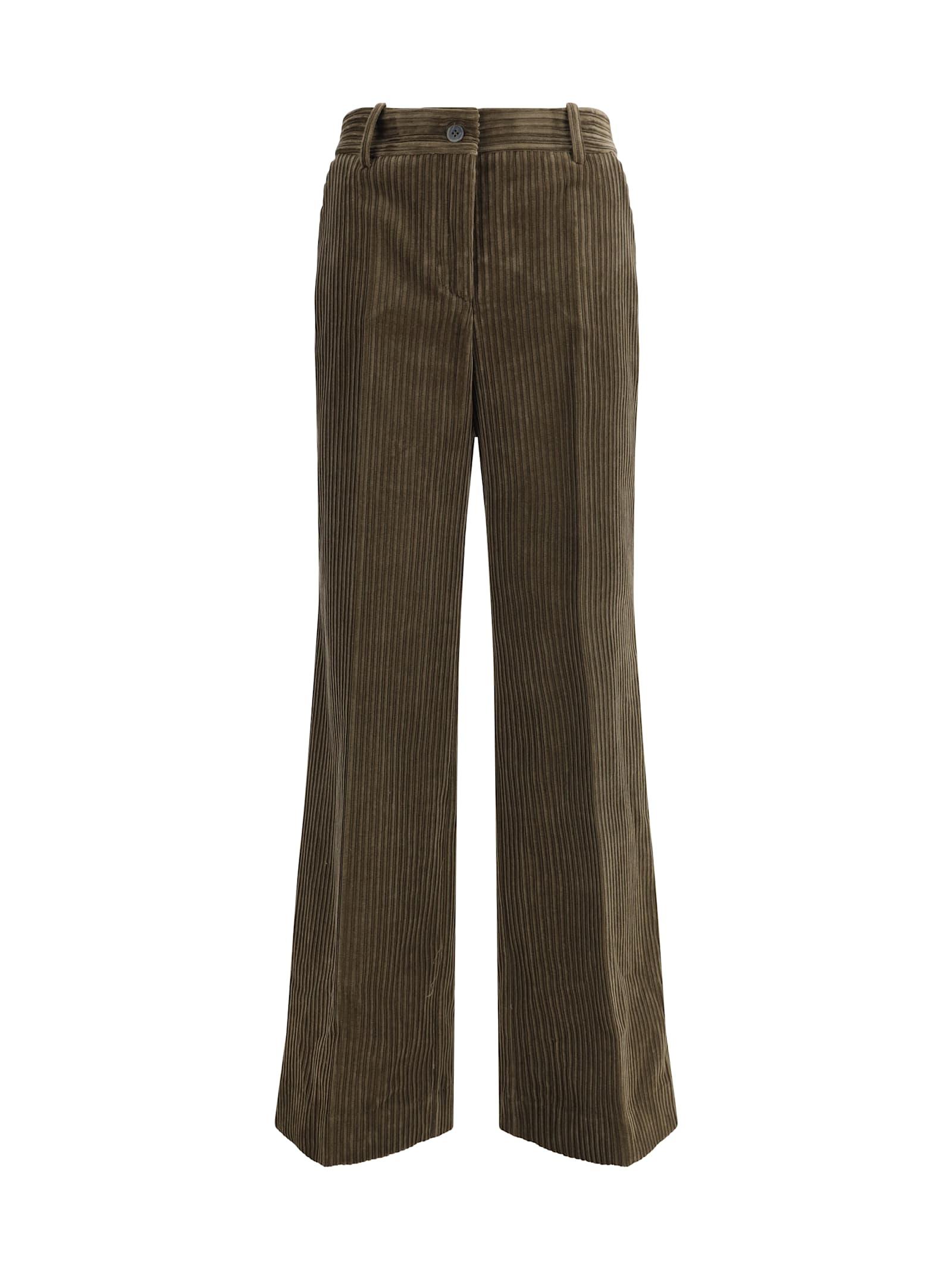 parosh straight ribbed trousers