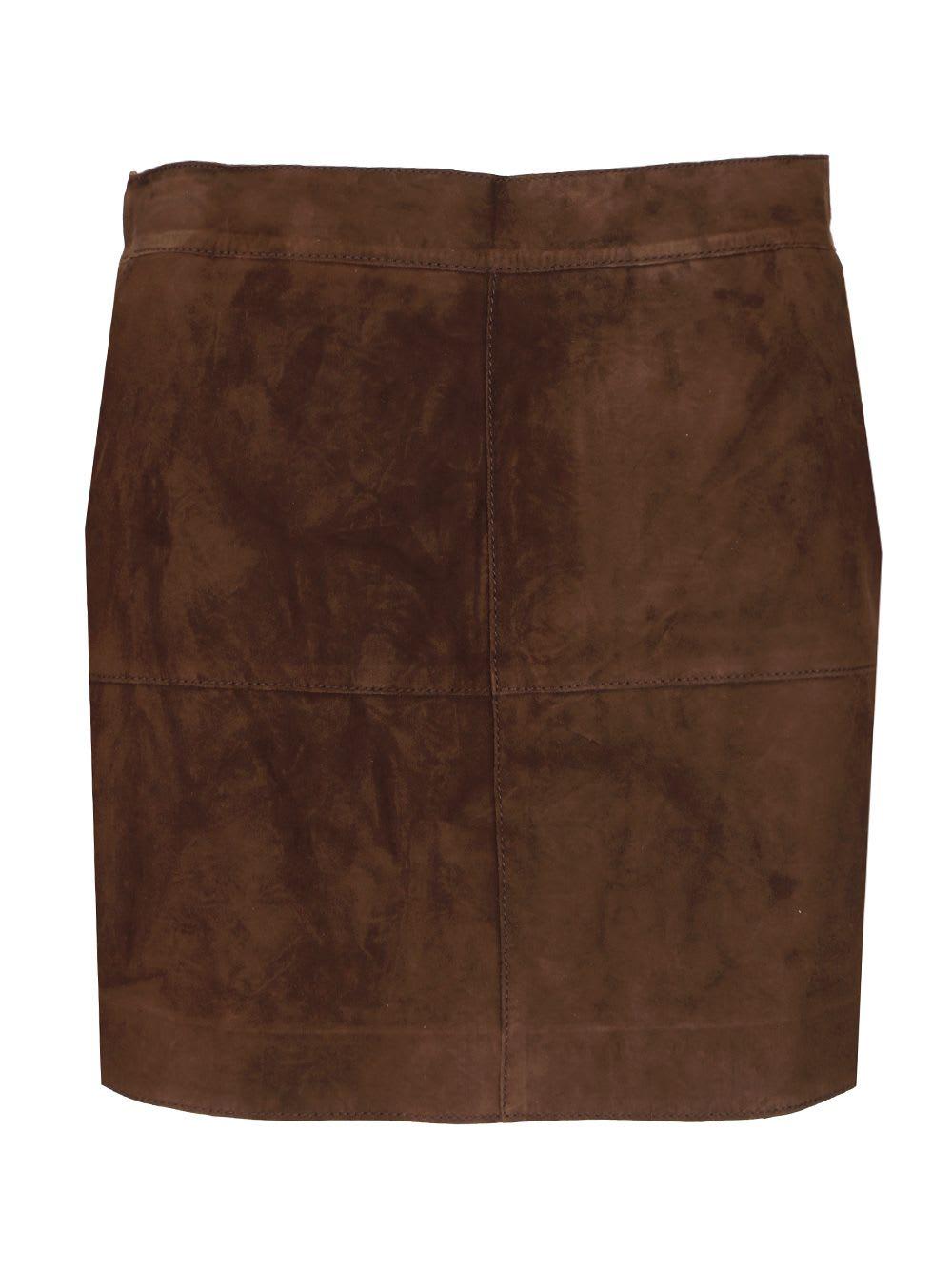 parosh suede mini skirt