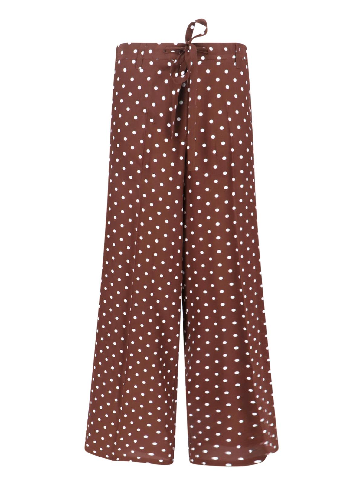 parosh trousers brown silk - women