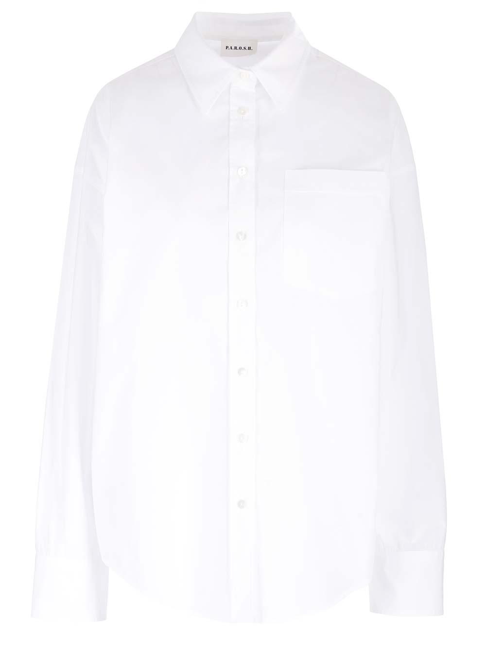 parosh white cotton shirt