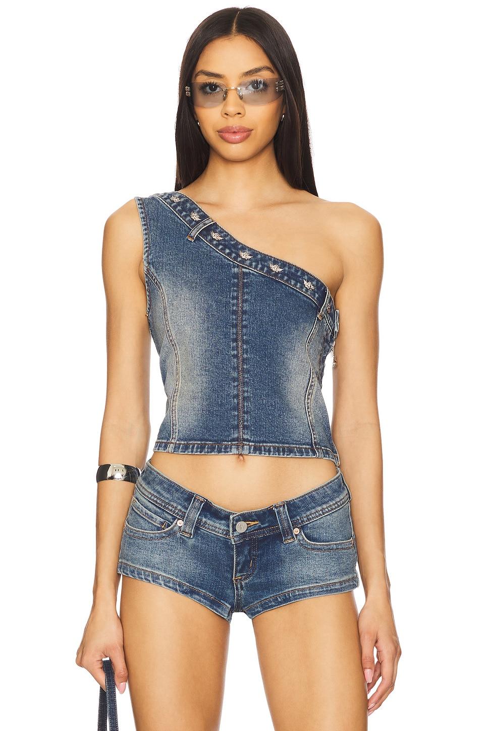 party half denim top
