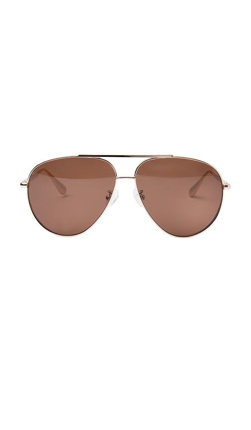 past midnight the flare sunglasses in metallic gold.