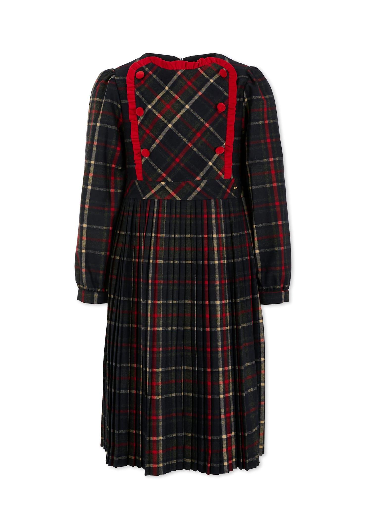 patachou blue dress for girl with ruffles