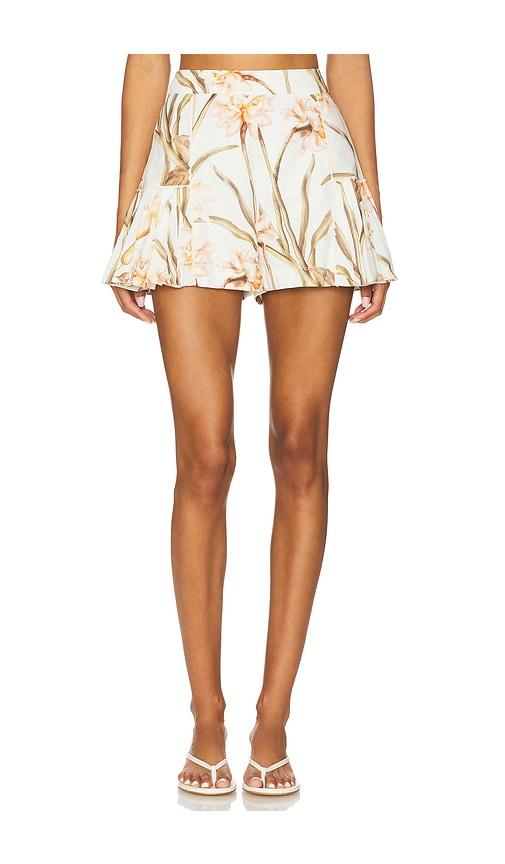 patbo botanic retro short in white.