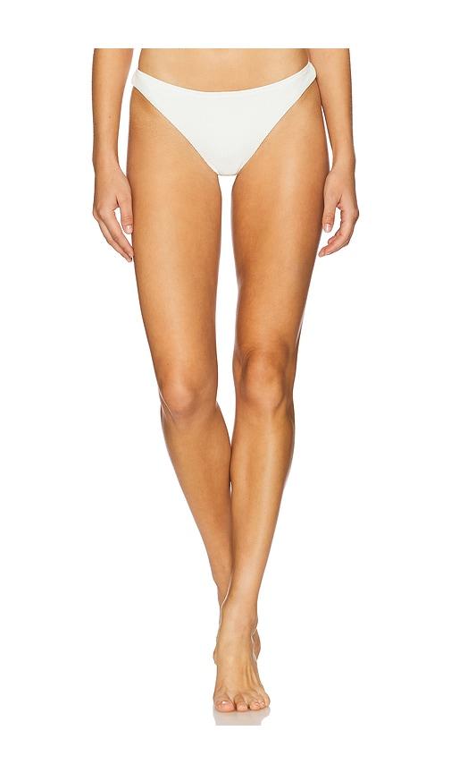 patbo runway knit bikini bottom in white.