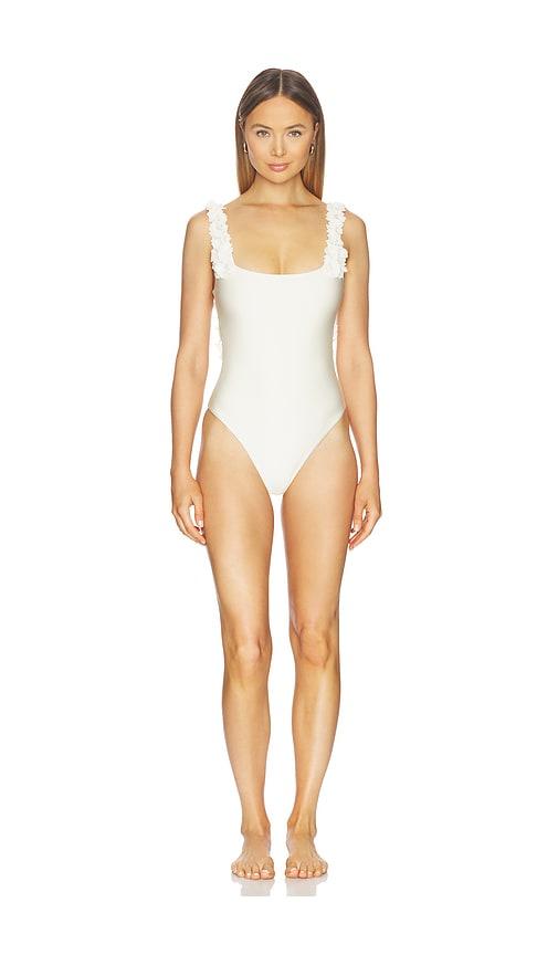 patbo sunsone bodysuit in ivory.