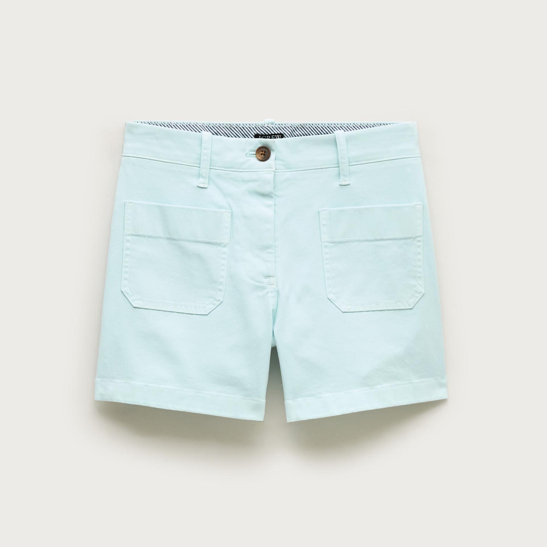 patch-pocket chino short in stripe