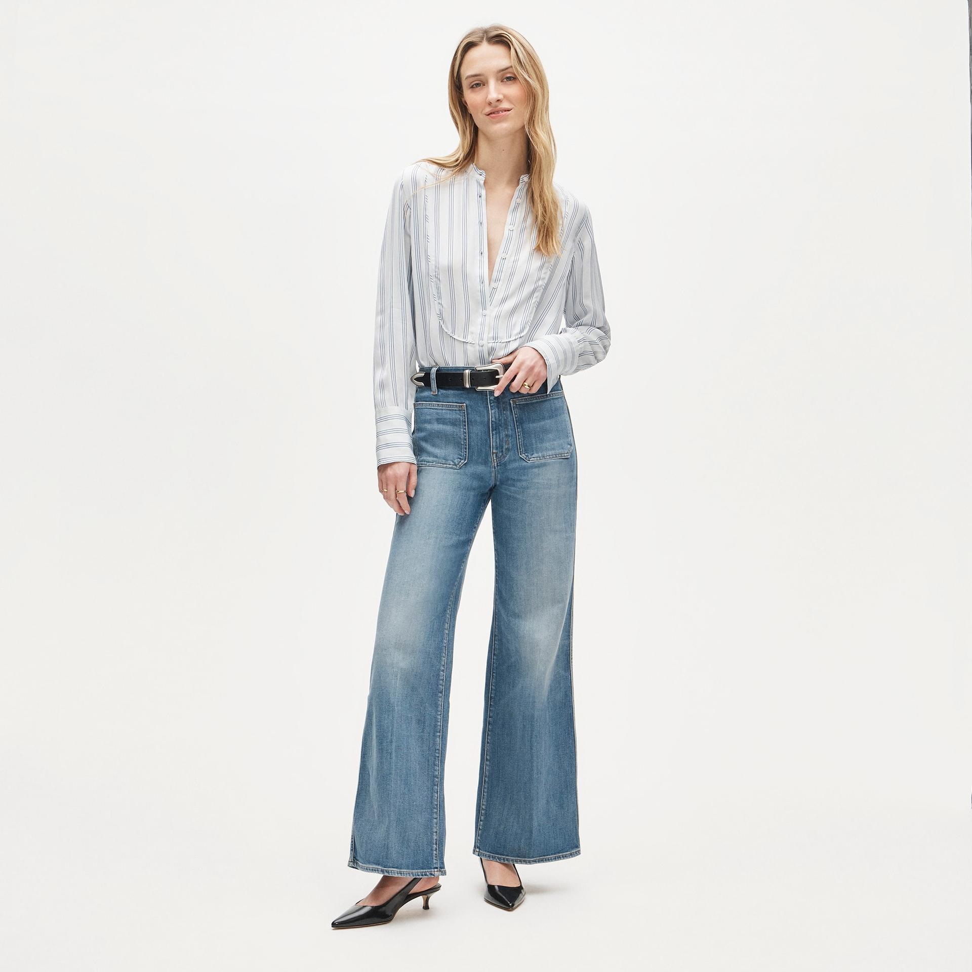 patch-pocket denim trouser
