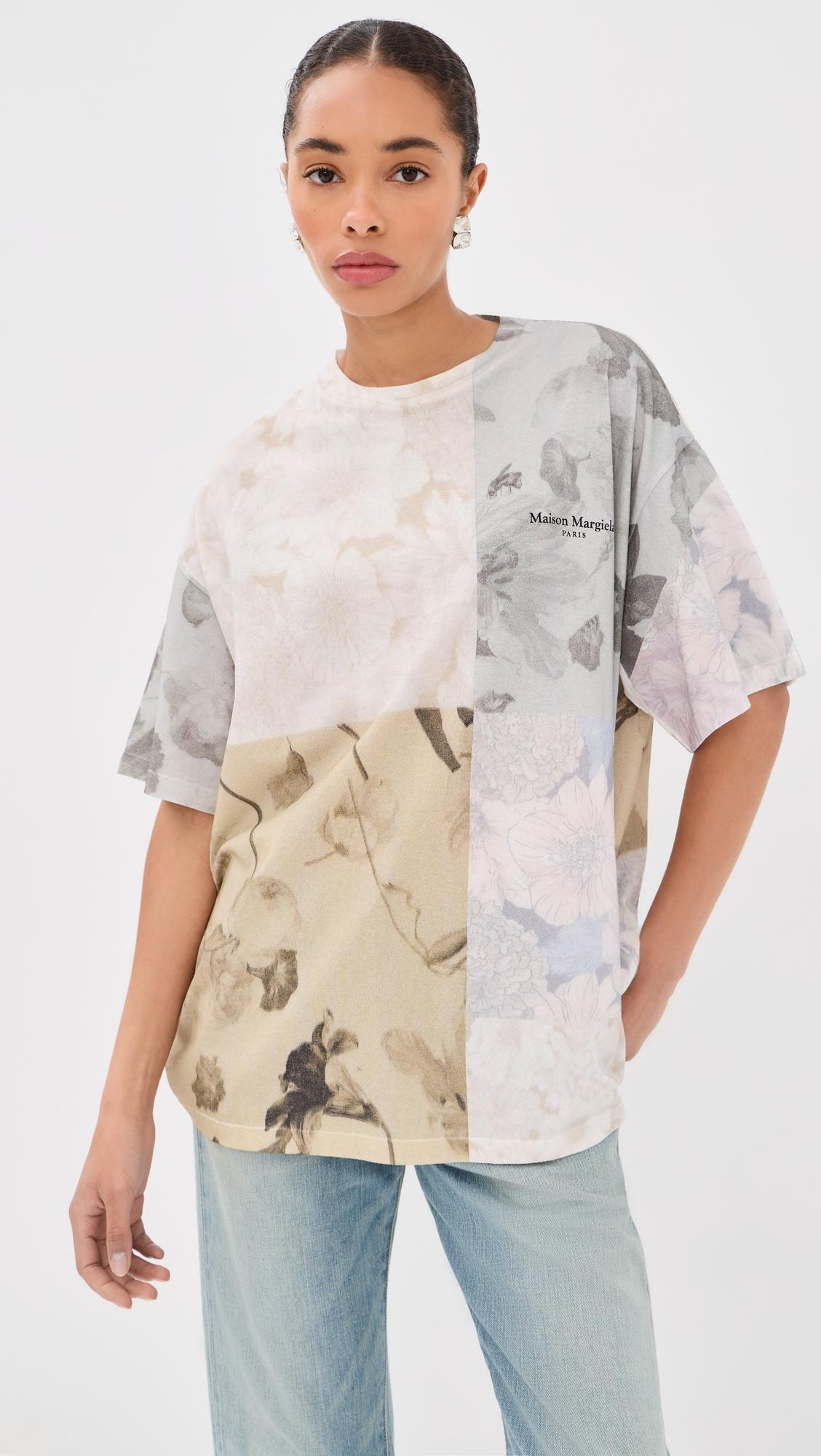 patchwork floral t-shirt