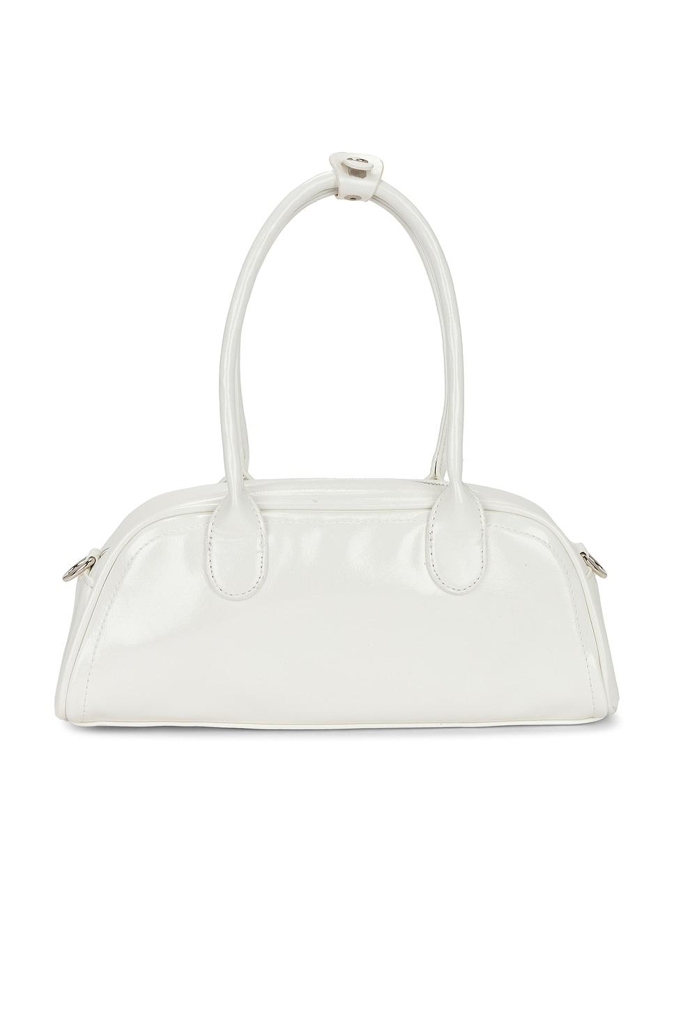 patent leather bowler bag